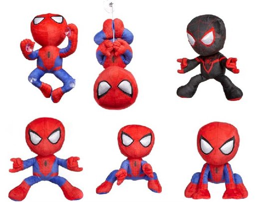 30CM 5ASST SPIDERMAN ACTION SOFT TOY