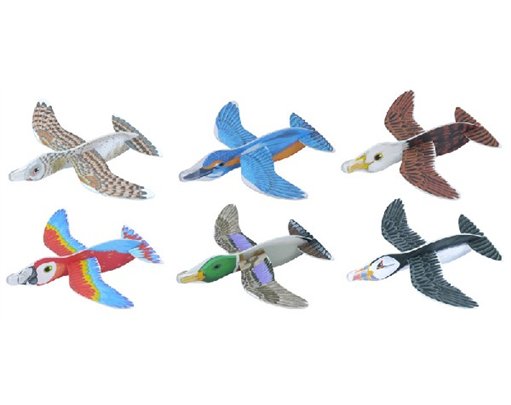 6ASST BIRDS GLIDERS  48S