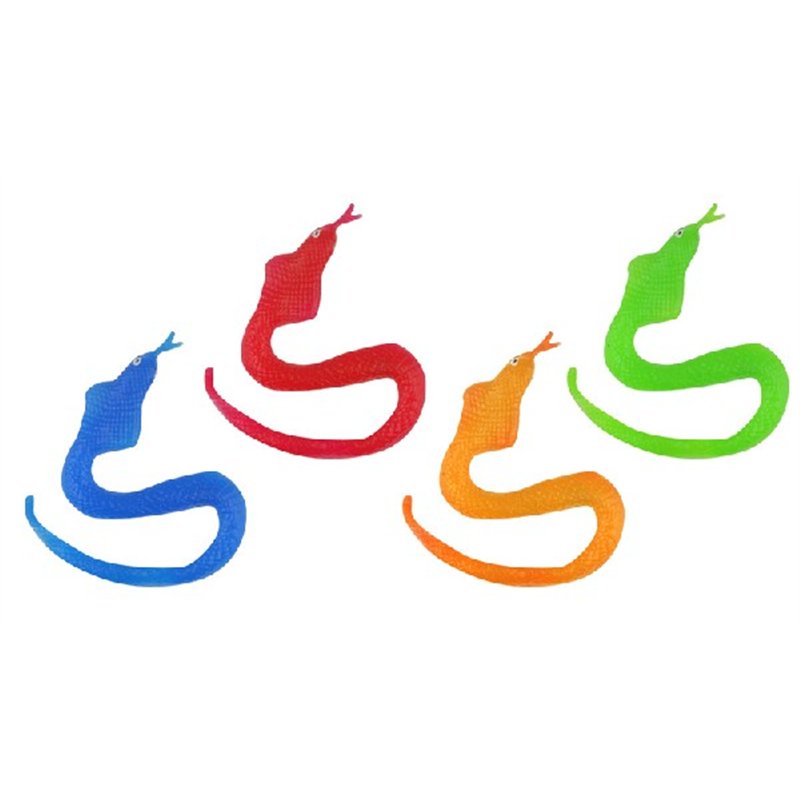 4ASST STICKY STRETCH SNAKE  24S
