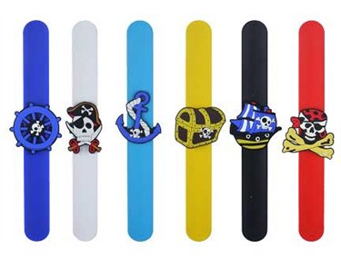 6ASST PIRATE SNAP BRACELETS 24S