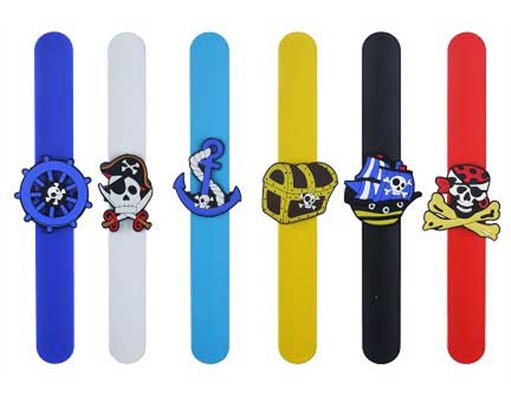 6ASST PIRATE SNAP BRACELETS 24S