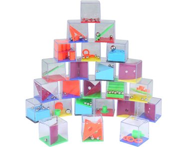 24ASST 4CM PUZZLE BALL CUBES 24S