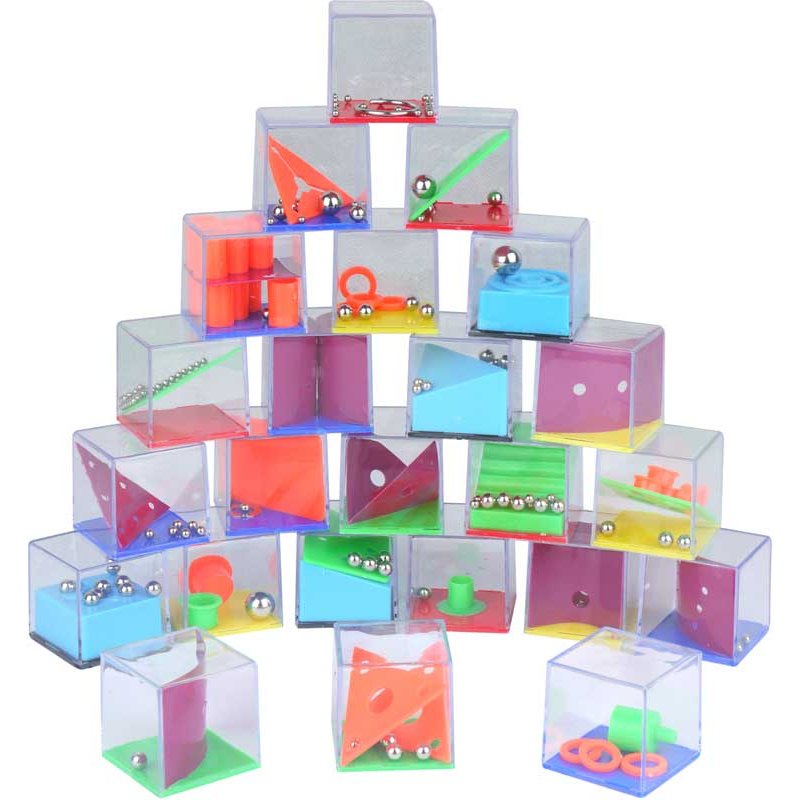 24ASST 4CM PUZZLE BALL CUBES 24S