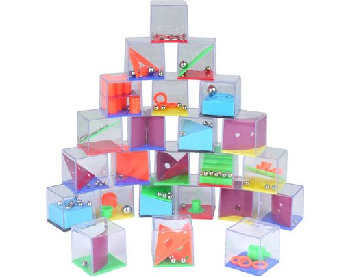 24ASST 4CM PUZZLE BALL CUBES 24S