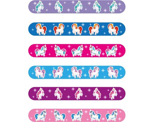 6ASST UNICORN SNAP BRACELET 120S