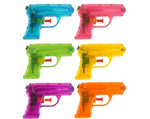 11cm 6ASST WATER NEON GUN 60S