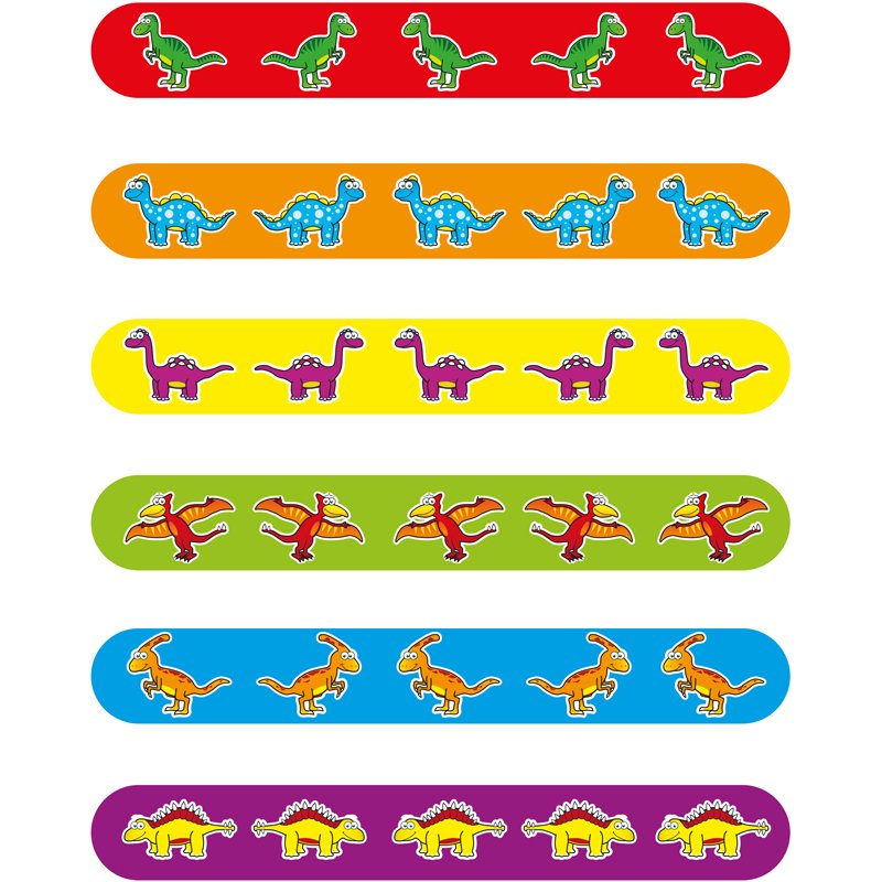 6ASST DINSOSAUR SNAP BRACELET 120S