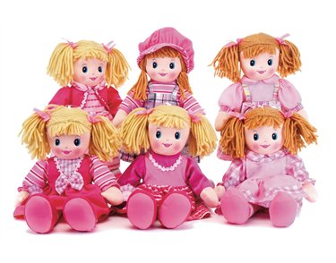 80cm 6ASST RAG DOLL