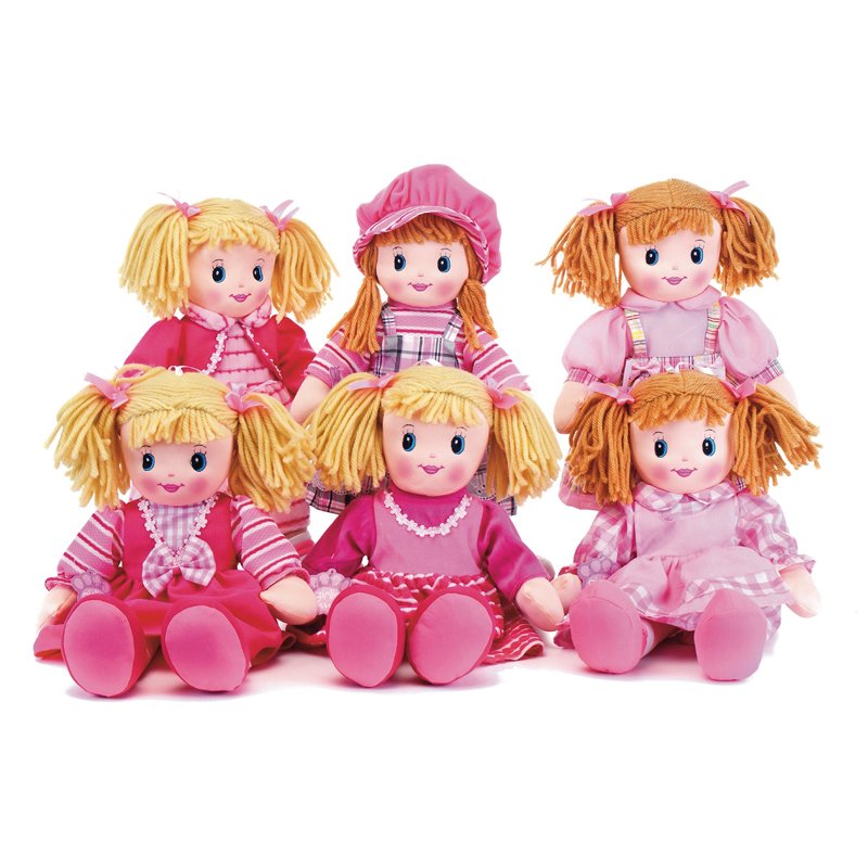 80cm 6ASST RAG DOLL