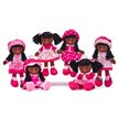 30cm 6ASST BLACK RAG DOLL