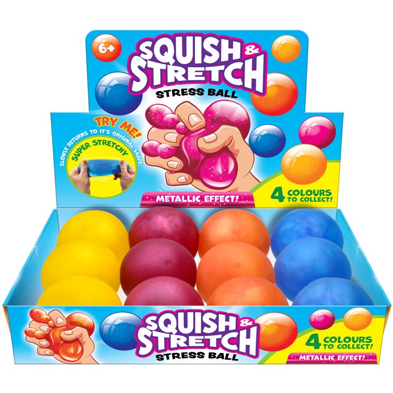 4ASST STRETCHY BALL 12S