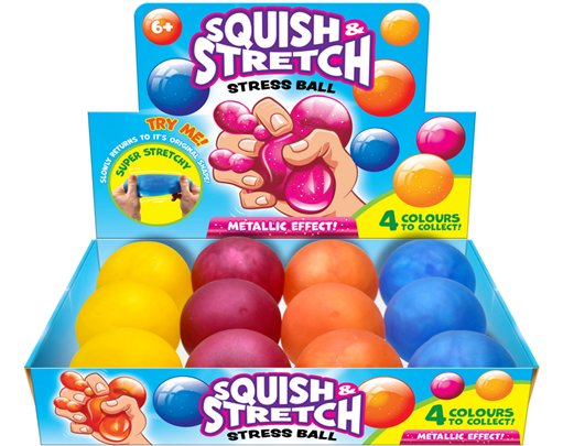 4ASST STRETCHY BALL 12S