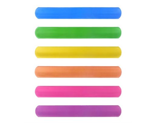 6ASST NEON SNAP BRACELET 120S