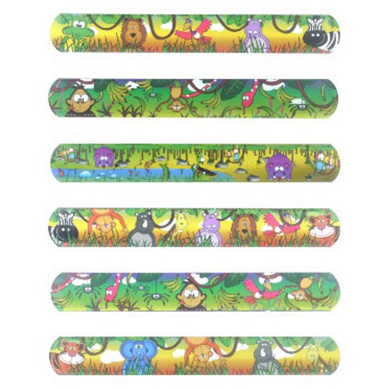 6ASST JUNGLE SNAP BRACELET 120S