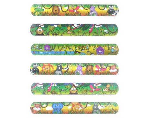 6ASST JUNGLE SNAP BRACELET 120S