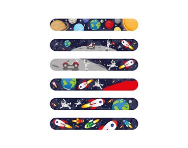 6ASST SPACE SNAP BRACELET 120S