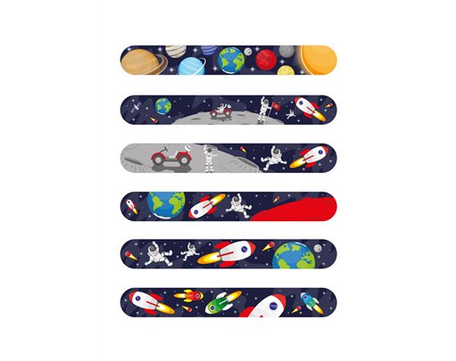 6ASST SPACE SNAP BRACELET 120S