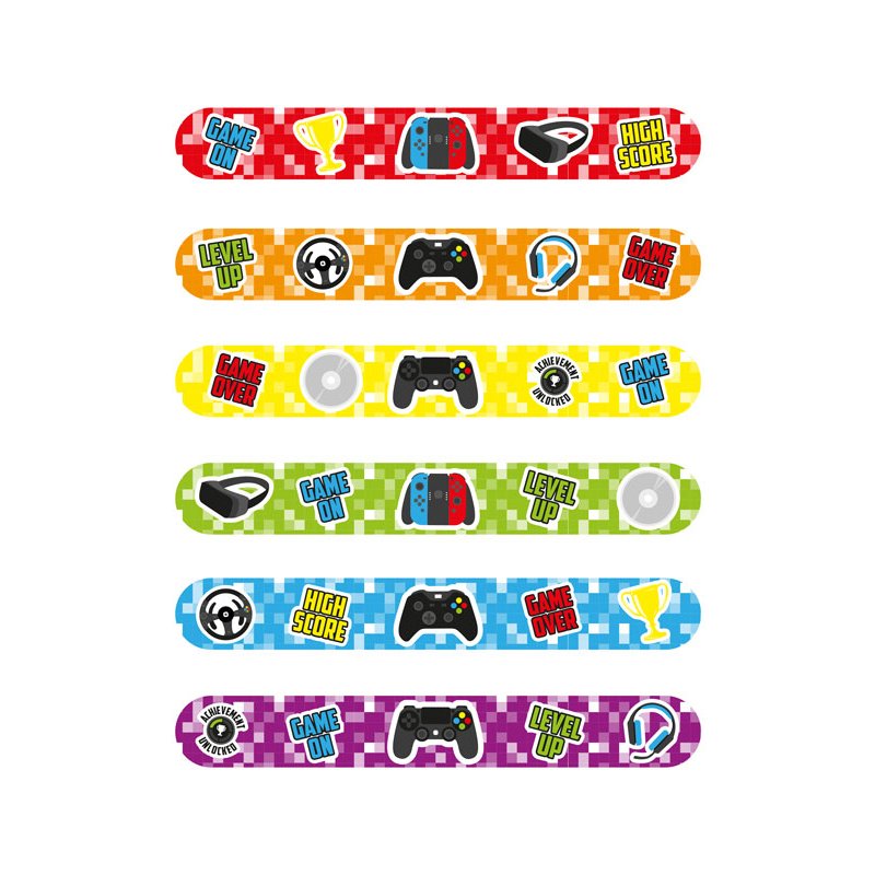 6ASST GAMER SNAP BRACELET 120S