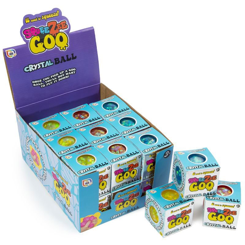 3ASST SQUEEZY GOO CRYSTAL BALL 24S