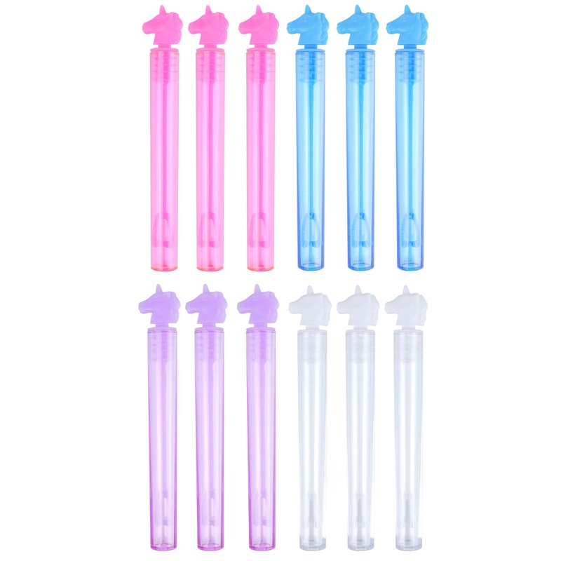 12PC 10.5cm UNICORN BUBBLE TUBES