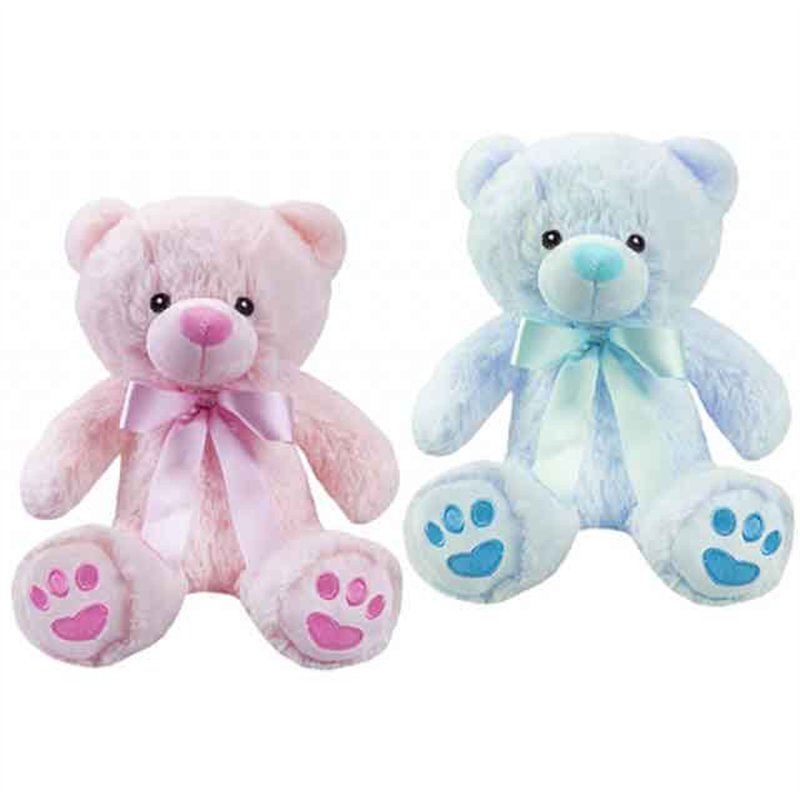 10in 2ASST PINK/BLUE BABY BEAR