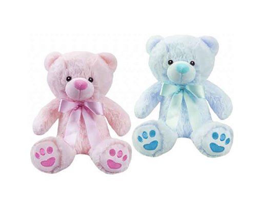 10in 2ASST PINK/BLUE BABY BEAR