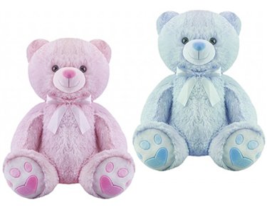 18in 2ASST PINK/BLUE BABY BEAR