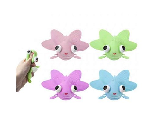 11cm 4ASST PASTEL BIG EYE SQUISHY FISHY 12S