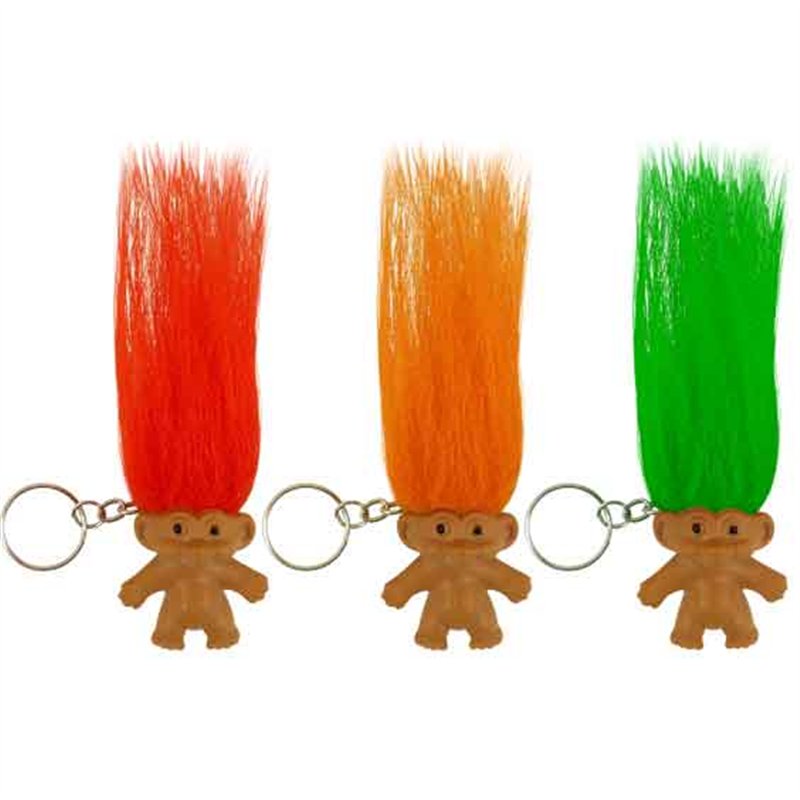 3.5cm TROLL WITH HAIR KEYCHAIN 12S