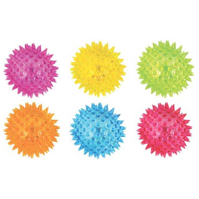 6.5cm LIGHT UP SPIKEY BALL 12S