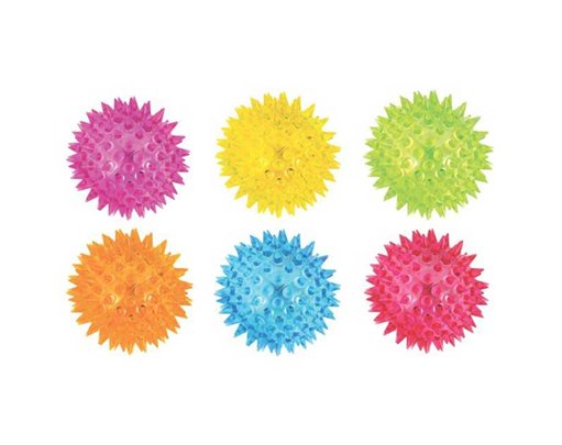 6.5cm LIGHT UP SPIKEY BALL 12S