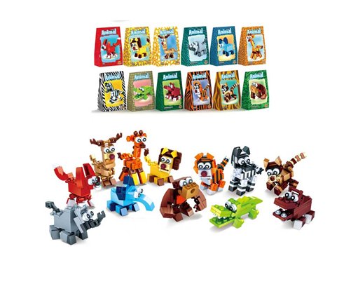 12ASST ANIMALS BLOCKS KIT 12S