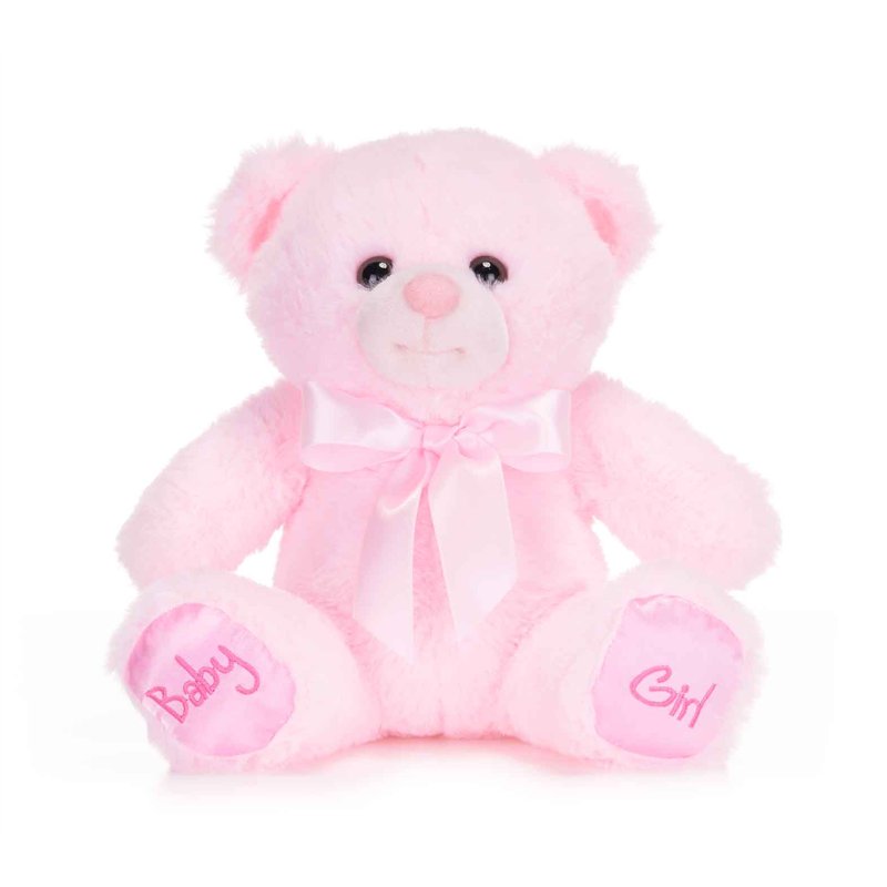 20cm PINK BABY GIRL BEAR