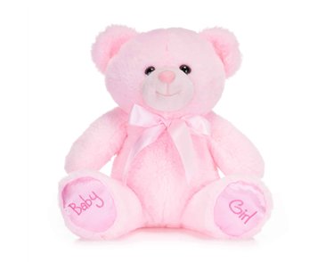 28cm PINK BABY GIRL BEAR