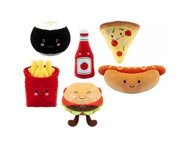 16cm 6ASST FAST FOOD SOFTLING