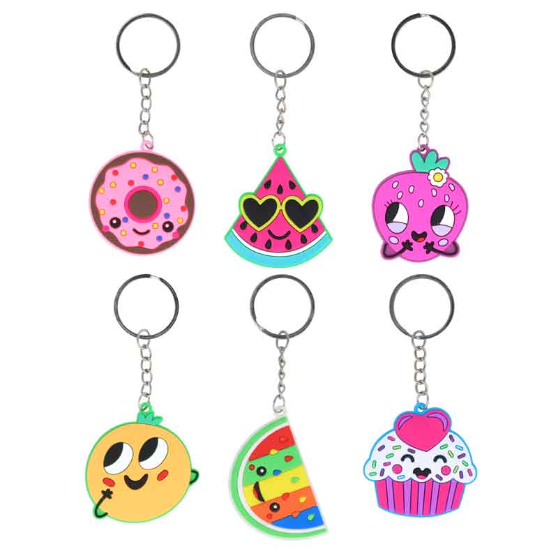 5cm 6ASST SWEETS FRUIT KEYCHAIN 12S