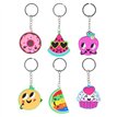 5cm 6ASST SWEETS FRUIT KEYCHAIN 12S