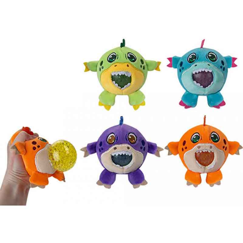 8cm 4ASST DINOSAUR PLUSH JELLY BALL 12S