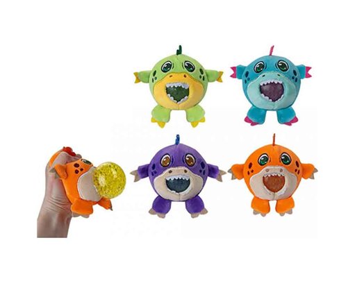 8cm 4ASST DINOSAUR PLUSH JELLY BALL 12S