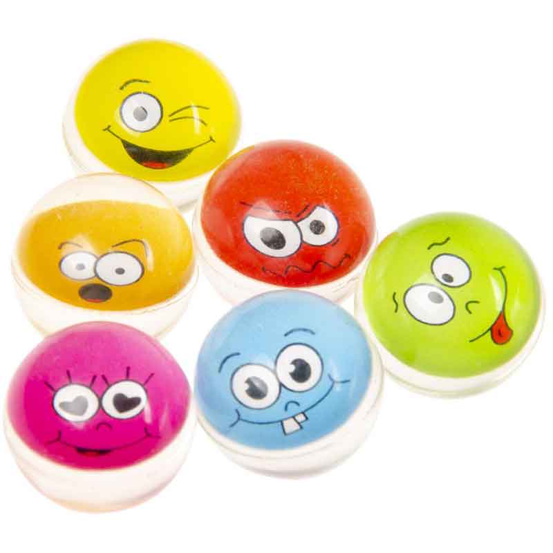 30mm EMOTION FACES BOUNCING BALL 50S