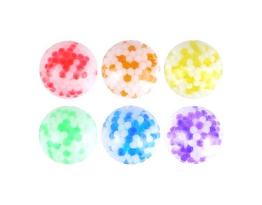 6ASST 7cm TWO COLOURRS SQUEEZE BALL 12S