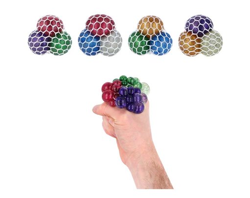 6.5cm GLITTERR SQUEEZE BALL 12S