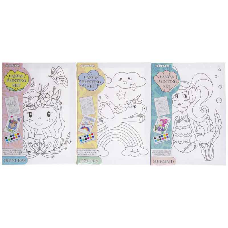 GIRLS CANVAS PAINTING SET