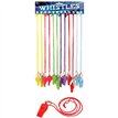 5.5cm NEON WHISTLE WITH STRING 12S